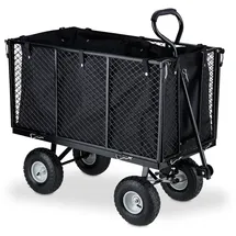 Relaxdays Bollerwagen schwarz/grau