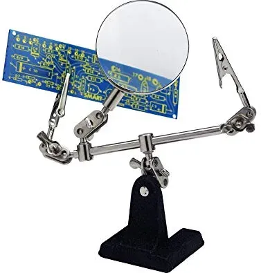 helping hand mit led-licht lupe