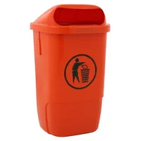 ReinigungsBerater Wandmülleimer 50 l Orange