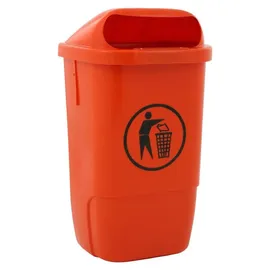ReinigungsBerater Wandmülleimer 50 l Orange
