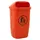 ReinigungsBerater Wandmülleimer 50 l Orange