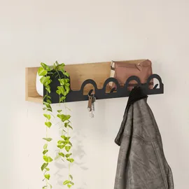 Livetastic Wandgarderobe Liora Eiche dunkel