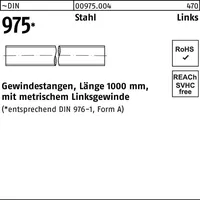 REIDL ~DIN 975 Stahl Links Gewindestangen, Länge 1000 mm