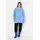 Ulla Popken Damen große Größen Übergrößen Plus Size Longshirt, Ziernähte, A-Linie, V-Ausschnitt, 3/4-Arm horizontblau 58+ 827537727-58+ - 58-60