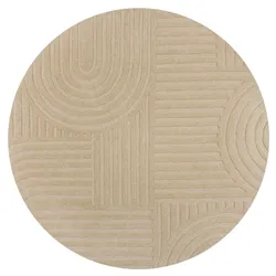 Kadima Design Handgetufteter Wollteppich in Pastellfarben `Leven Blake` . Farbe: Beige, 60x230 cm