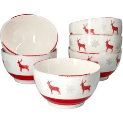 6er Set Gebäckschale Rentier Unik Ø14cm - 23105793