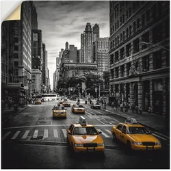 Artland Wandbild »New York City Verkehr 5th Avenue«, Amerika, (1 St.), als Alubild, Outdoorbild, Leinwandbild, Poster, Wandaufkleber Artland Farbe Bild(er): schwarz
