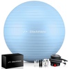 Gymnastikball Sitzball Büro ergonomisch mit Anti Burst System - Fitness Pilates Schwangerschaft - Schwangerschaftsball Fitnessball Yogaball - Yoga Ball 75 cm inkl. Luftpumpe