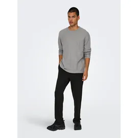 Only & Sons "ONSMARK REGULAR 0209 PANT", Herren, Gr. 34, Länge 32, schwarz, Web, Obermaterial: 64% Viskose, 31% Polyester, 5% Elasthan, unifarben, regular fit normal, Hosen Stoffhose