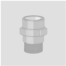 Eisenberg Sanit Übergang Verschraubung kurz 75540420000 zum kleben, 16 mm x R 1/2, Aussengewinde