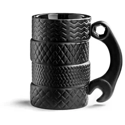 Gadget Master Keramiktasse Reifenform, Schraubenschlüsselgriff, Keramik, 450ml
