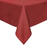 Tischdecke Outdoor Wetterfest - Gartentischdecke wetterfest mit Lotuseffekt - Abwaschbare Tischdecke für Garten Gartentisch (Rot, 160x220cm Oval)