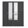 Rauch Kleiderschrank GAMMA 181 x 210 x 54 cm Grau