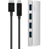 Belkin 4-Port USB 3.0 Hub USB-C Kabel, - White