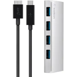 Belkin 4-Port USB 3.0 Hub USB-C Kabel, - White