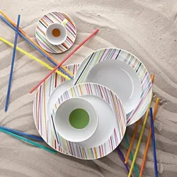 Thomas Sunny Day Sunny Stripes Espresso / Mokka Untertasse 12cm