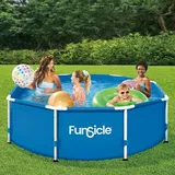 Funsicle Frame-Pool Activity  (Ø x H: 244 x 76 cm, Blau, 3.032 l)