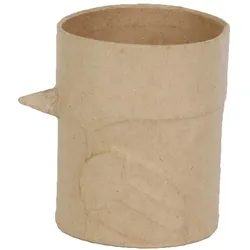 Décopatch Braunes Pappmaché, Stifteköcher Vogel - Kartonbraun AC802C