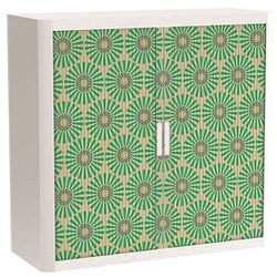 PAPERFLOW easyOffice Vintage Rollladenschrank 60804 2 Fachböden 110,0 x 41,5 x 104,0 cm