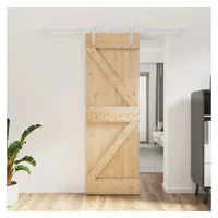 vidaXL Schiebetür mit Beschlag 70x210 cm Massivholz Kiefer