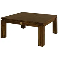 MASSIVMOEBEL24.DE Couchtisch Sheesham 90x90x45 Life honey lackiert Metro Life