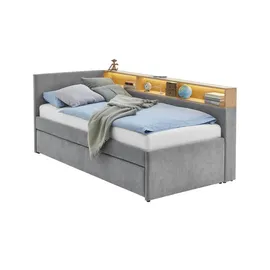 Möbel Kraft Polsterbett 112 x 210 cm Grau