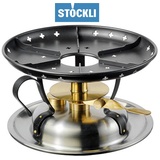 Stöckli Fondue Dochtenbrenner Rechaud Inox für Käsefondue & Fleischfondue NEU