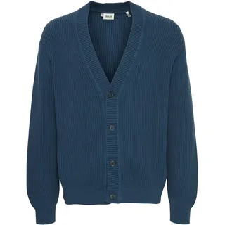 !Solid Strickjacke SOLID "Strickjacke SDNalli", Herren, Gr. XL, blau (big dipper), Obermaterial: 100% Baumwolle CO., Strickjacken Strickjacke