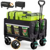 HOMECALL Bollerwagen Faltbar 120L+ schwarz