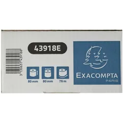 Exacompta Thermorolle 52g 80x80mm, für Kassenbons, Safe Contact