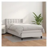vidaXL Boxspringbett 100 x 200 cm Weiß