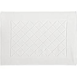 Badematte KLEINE WOLKE "Bridge" Gr. 2, weiß, H:70mm, Baumwolle, Badematten, Badteppich, Frottier-Qualität, Uni Farben, Karo Muster