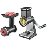 GEFU Fleischwolf Trommelreibe Set TRANSFORMA 00115 schwarz