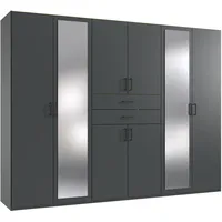 WIMEX Drehtürenschrank Diver 270 x 207 x 58 cm Grau/Schwarz