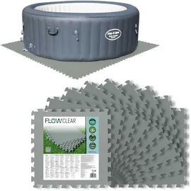 BESTWAY Flowclear Bodenschutzfliesen 50 x 50 cm 9 St.