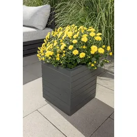 prestige home living outdoor Quadratischer Pflanzkübel 30 x 30 x 35 cm Anthrazit