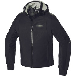Spidi Hoodie Armor, Textiljacke H2Out - Schwarz - S