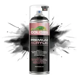 COLORS Premium Acrylic Sprühfarbe 400ml – Hochdeckender Sprühlack für Innen & Außen, Spraydose für DIY-Projekte - RAL 9005 - Schwarz Matt