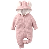 Dwevkeful Baby Junge Mädchen Fleece Winter Overalls Säugling Strampler Fleece Schneeanzug mit Motiv Kleinkind Baby Winter dicken Overall mit Kapuze Neugeborenenenen Strampler Warm Outfits Outwear