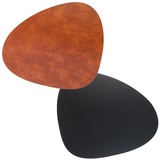 Lind DNA - Tischset Curve L Double, Bull cognac / schwarz
