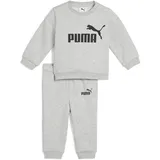 Puma Minicats Essentials Fleece Crew Baby-Jogginganzug 04 light gray heather 104