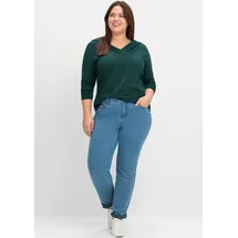 sheego by Joe Browns Langarmshirt in tiefgrün | Gr.: 52/54