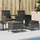 vidaXL Polyrattan Set 3-tlg. grau 313593