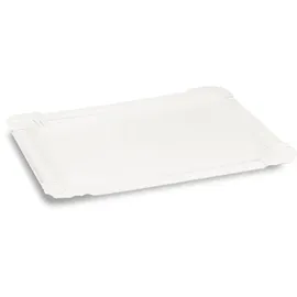 WIMEX Flache Pappteller eckig 11 x 17 cm 100 St. Weiß