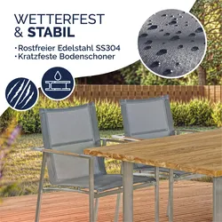 Casaria stapelbare Gartenstühle