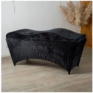UNTITLED Wave Matratze und Liegebezug Set mit Memory Foam 180x60 cm für Kosmetikliege, Massageliege, mit Bezug aus Velours - schwarz