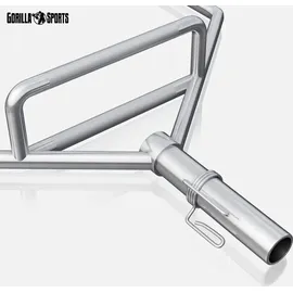 Gorilla Sports Trap Bar Hantelstange Hexagon 25 kg grau
