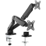 Value Dual LCD-Arm, Tischmontage, Gasfeder, 5 Gelenke, schwarz