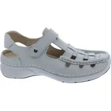 WOLKY Halbschuh mit Klettverschluss Rolling Sun 0720436-120, Fantastic Nubukleder, Weiß, 38 - Weiß - 38