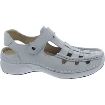 WOLKY Halbschuh mit Klettverschluss Rolling Sun 0720436-120, Fantastic Nubukleder, Weiß, 38 - Weiß - 38